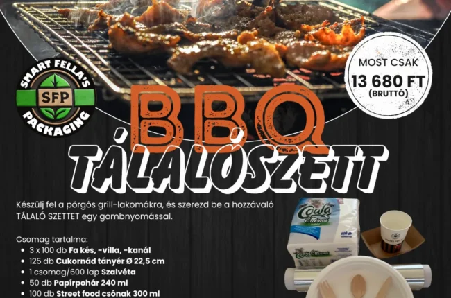 BBQ Tálalószett promó Komplett megoldás grillpartikhoz