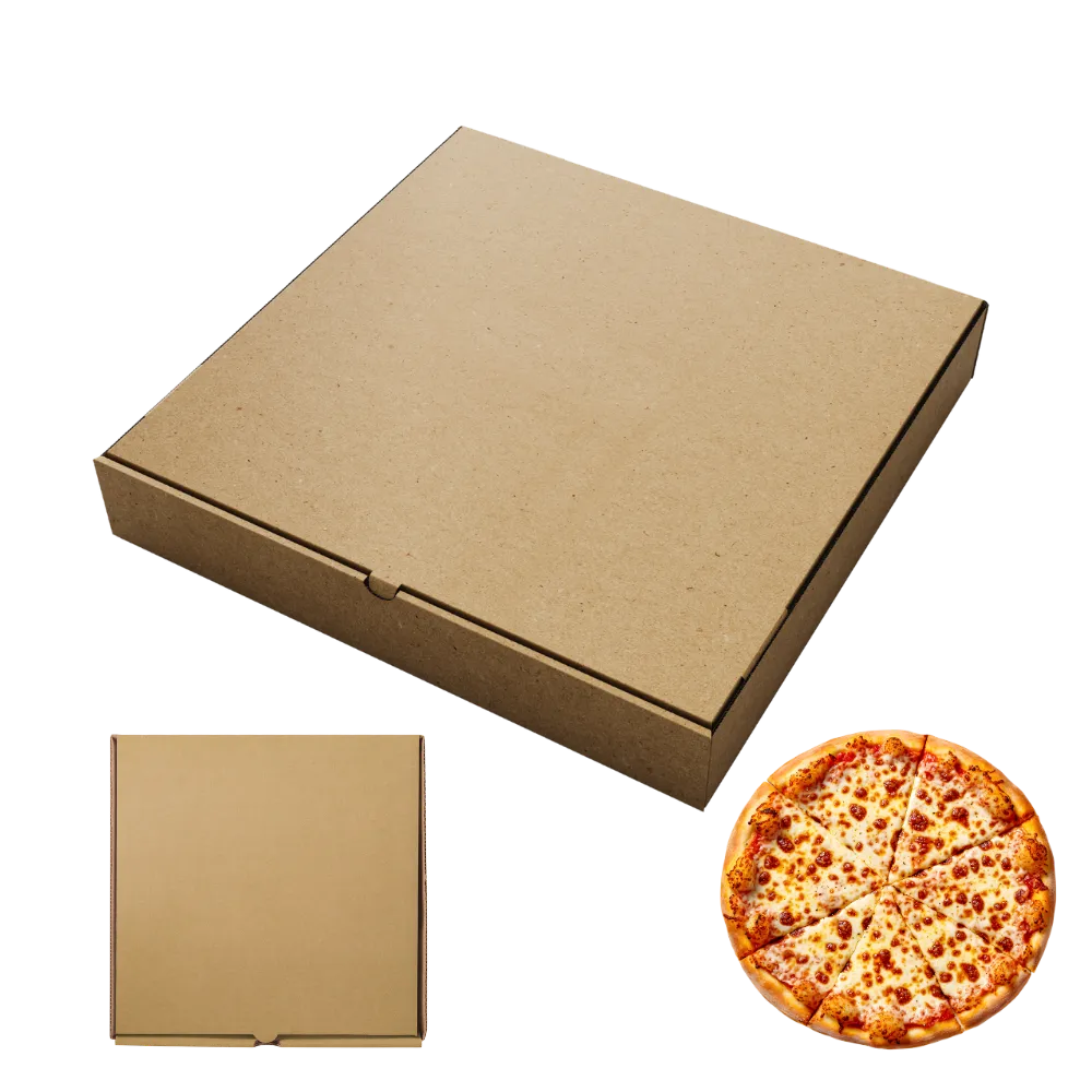 Barna pizzadoboz 32 cm